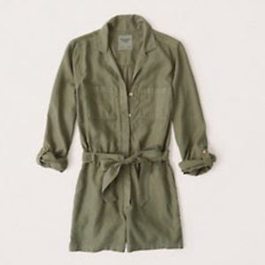 Abercrombie & Fitch Olive Green Jumpsuit
